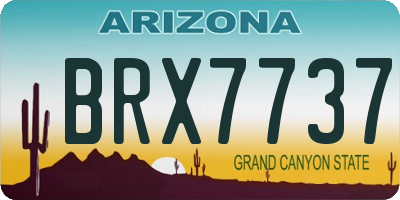 AZ license plate BRX7737