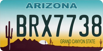 AZ license plate BRX7738