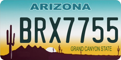 AZ license plate BRX7755