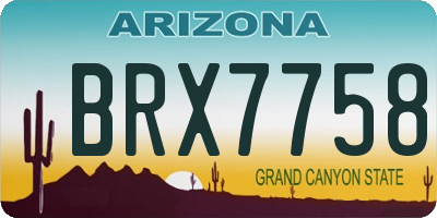 AZ license plate BRX7758