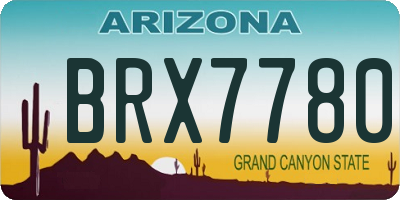 AZ license plate BRX7780