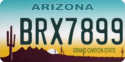 AZ license plate BRX7899