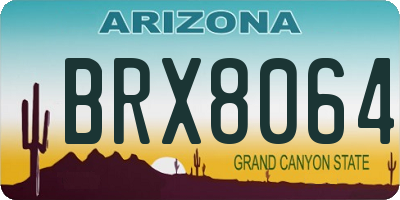 AZ license plate BRX8064