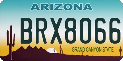 AZ license plate BRX8066