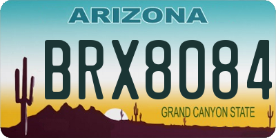 AZ license plate BRX8084