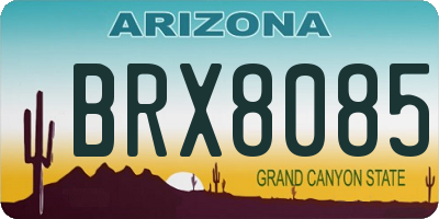 AZ license plate BRX8085