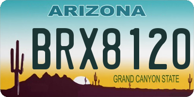 AZ license plate BRX8120