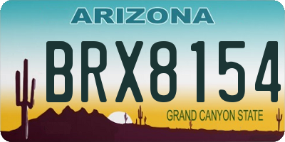 AZ license plate BRX8154