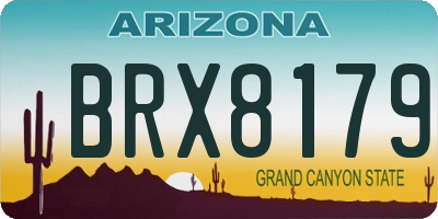 AZ license plate BRX8179