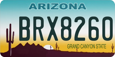 AZ license plate BRX8260
