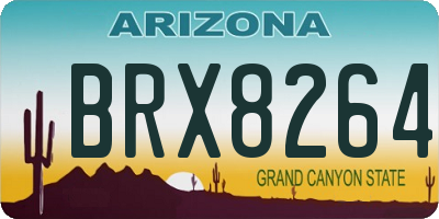 AZ license plate BRX8264