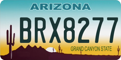 AZ license plate BRX8277