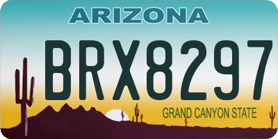 AZ license plate BRX8297