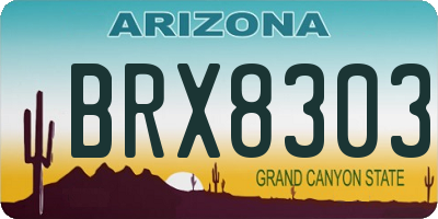 AZ license plate BRX8303