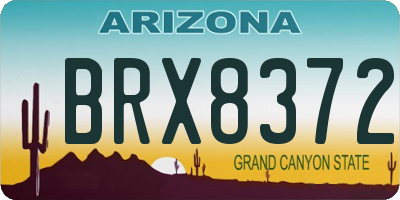 AZ license plate BRX8372