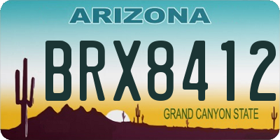 AZ license plate BRX8412