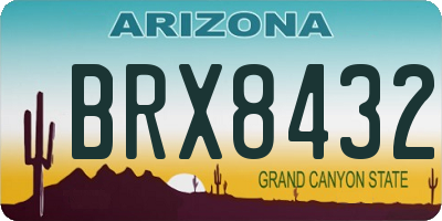 AZ license plate BRX8432