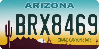 AZ license plate BRX8469