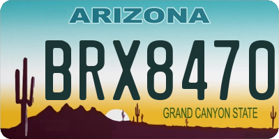 AZ license plate BRX8470