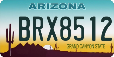 AZ license plate BRX8512