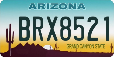 AZ license plate BRX8521