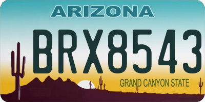 AZ license plate BRX8543