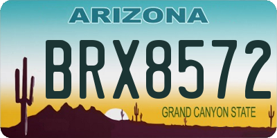 AZ license plate BRX8572