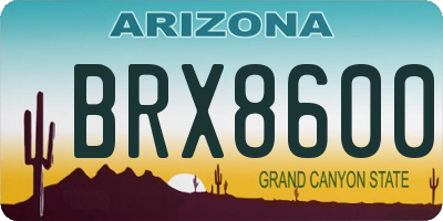 AZ license plate BRX8600