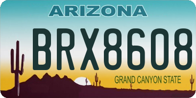 AZ license plate BRX8608