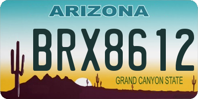 AZ license plate BRX8612