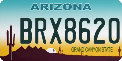 AZ license plate BRX8620