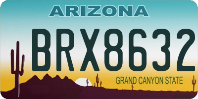 AZ license plate BRX8632