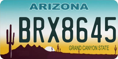 AZ license plate BRX8645
