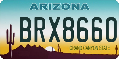 AZ license plate BRX8660