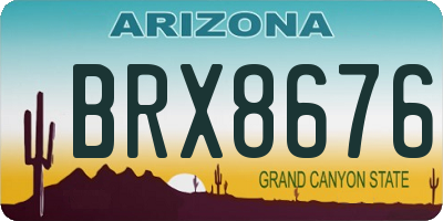 AZ license plate BRX8676