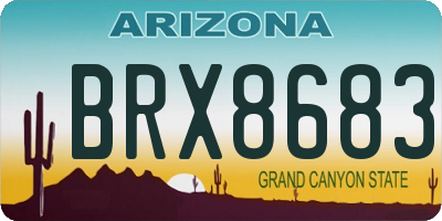 AZ license plate BRX8683
