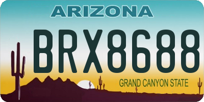 AZ license plate BRX8688