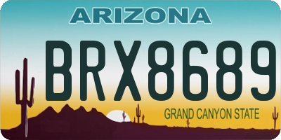 AZ license plate BRX8689