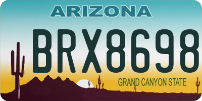 AZ license plate BRX8698