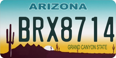 AZ license plate BRX8714