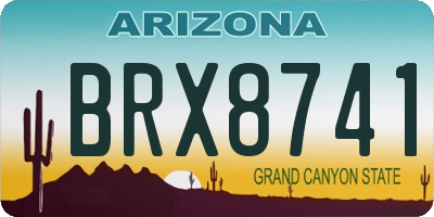 AZ license plate BRX8741