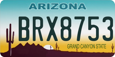 AZ license plate BRX8753