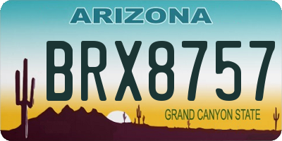 AZ license plate BRX8757