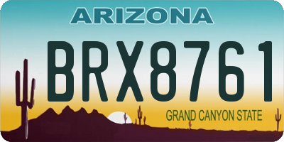 AZ license plate BRX8761
