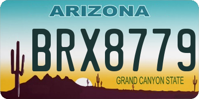 AZ license plate BRX8779