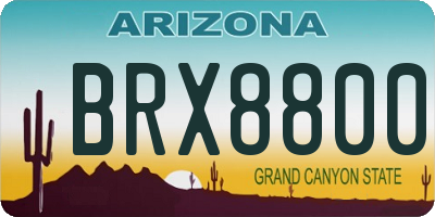 AZ license plate BRX8800