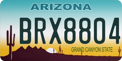AZ license plate BRX8804