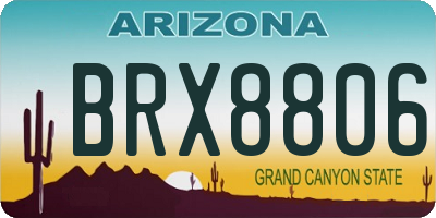 AZ license plate BRX8806