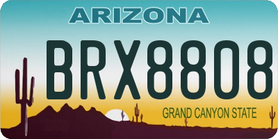 AZ license plate BRX8808