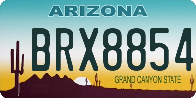 AZ license plate BRX8854
